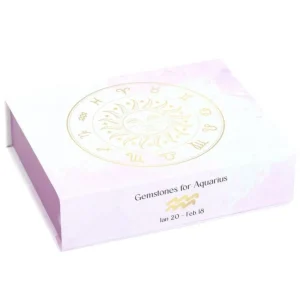 Aquarius Crystal Tumblestone Set -vesimiehen luonnonkivi lahjapakkaus