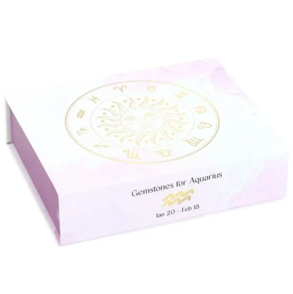 Aquarius Crystal Tumblestone Set -vesimiehen luonnonkivi lahjapakkaus