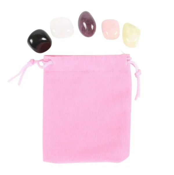 Aries Crystal Tumblestone Set -oinaan luonnonkivi lahjapakkaus