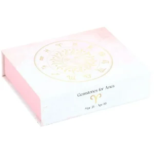 Aries Crystal Tumblestone Set -oinaan luonnonkivi lahjapakkaus