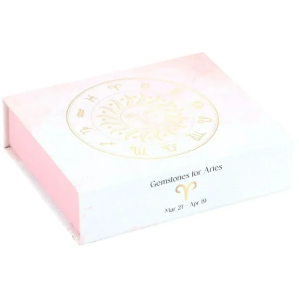 Aries Crystal Tumblestone Set -oinaan luonnonkivi lahjapakkaus