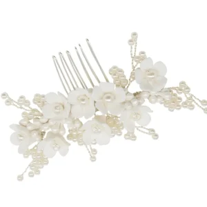 ATHENA BRIDAL | Alice -kukkakoristeinen muotoiltava hiuskoru (hopea)