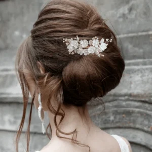 ATHENA BRIDAL | Alice -kukkakoristeinen muotoiltava hiuskoru (hopea)