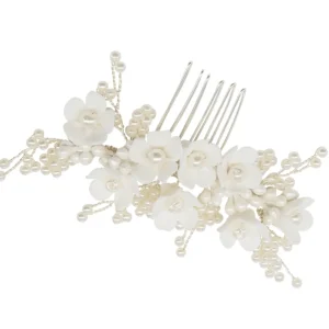 ATHENA BRIDAL | Alice -kukkakoristeinen muotoiltava hiuskoru (hopea)