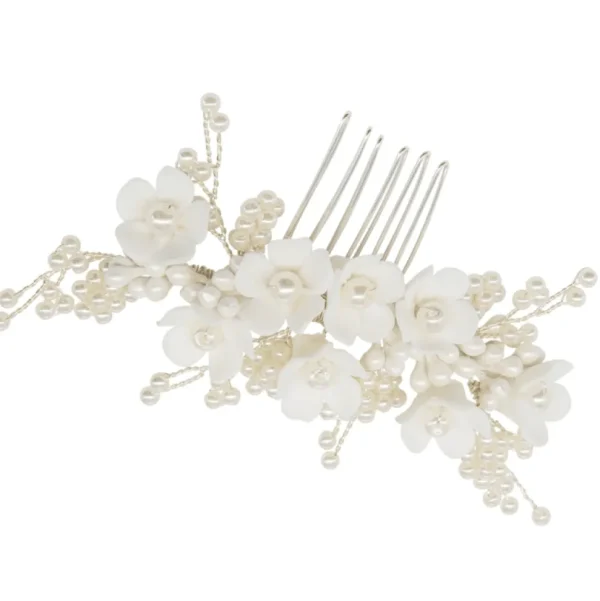 ATHENA BRIDAL | Alice -kukkakoristeinen muotoiltava hiuskoru (hopea)