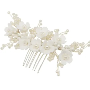 ATHENA BRIDAL | Alice -kukkakoristeinen muotoiltava hiuskoru (hopea)