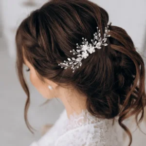 ATHENA BRIDAL | Amy -kristallikoristeinen muotoiltava hiuskoru (hopea)
