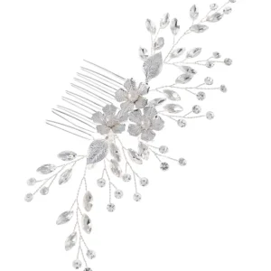 ATHENA BRIDAL | Amy -kristallikoristeinen muotoiltava hiuskoru (hopea)
