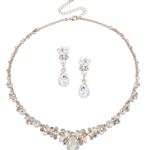 ATHENA BRIDAL | Crystal Enchantment Set -ruusukultainen korusetti