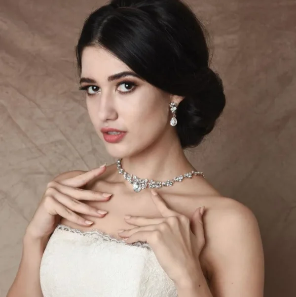 ATHENA BRIDAL | Crystal Enchantment Set -ruusukultainen korusetti
