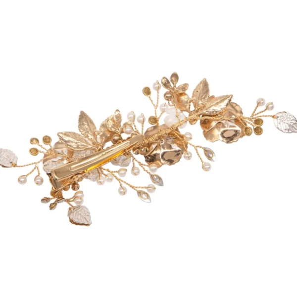 ATHENA BRIDAL | Fleur -kukkakoristeinen hiuskoru klipsillä (shampanja)