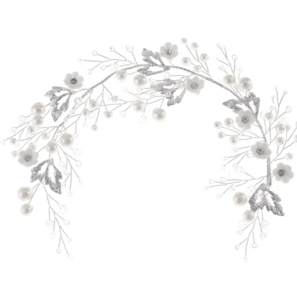 ATHENA BRIDAL | Hermine -helmikoristeinen muotoiltava hiuskoru (hopea)