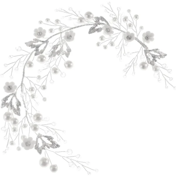 ATHENA BRIDAL | Hermine -helmikoristeinen muotoiltava hiuskoru (hopea)