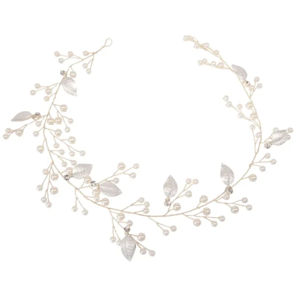 ATHENA BRIDAL | Julie -helmikoristeinen muotoiltava hiuskoru (hopea)