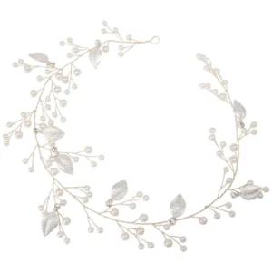 ATHENA BRIDAL | Julie -helmikoristeinen muotoiltava hiuskoru (hopea)