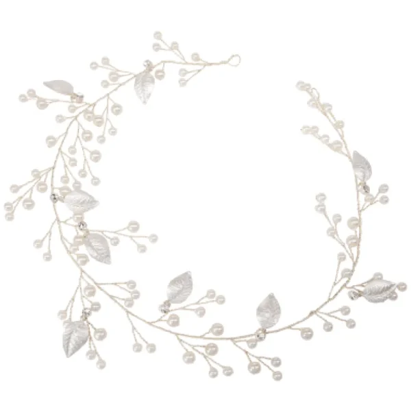 ATHENA BRIDAL | Julie -helmikoristeinen muotoiltava hiuskoru (hopea)