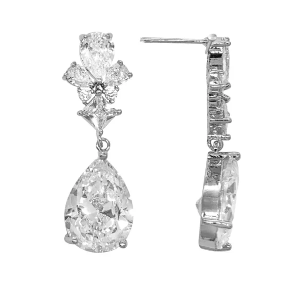 ATHENA BRIDAL | Luxury Sara Earrings -hopeanväriset pisarakorvakorut