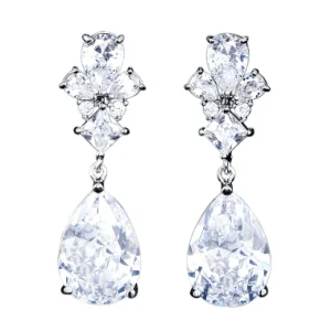 ATHENA BRIDAL | Luxury Sara Earrings -hopeanväriset pisarakorvakorut