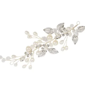 ATHENA BRIDAL | Martine -helmikoristeinen muotoiltava hiuskoru (hopea)