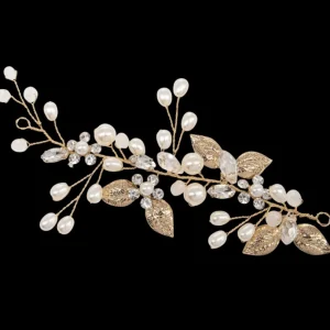 ATHENA BRIDAL | Martine -helmikoristeinen muotoiltava hiuskoru (kulta)