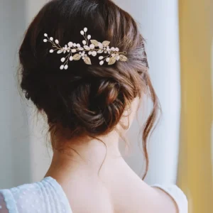ATHENA BRIDAL | Martine -helmikoristeinen muotoiltava hiuskoru (hopea)