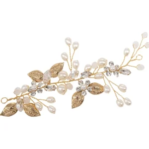 ATHENA BRIDAL | Martine -helmikoristeinen muotoiltava hiuskoru (kulta)