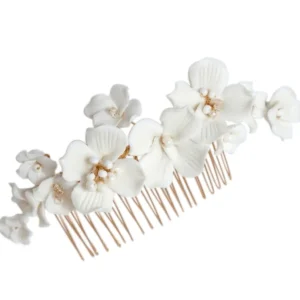 ATHENA BRIDAL | Noémie -kukkakoristeinen hiuskoru (kulta)