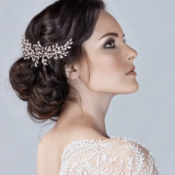 ATHENA BRIDAL | Pauline -opaalinhohtoinen muotoiltava hiuskoru (hopea)