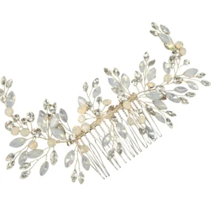 ATHENA BRIDAL | Pauline -opaalinhohtoinen muotoiltava hiuskoru (hopea)
