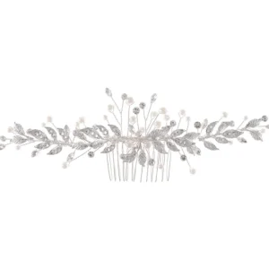 ATHENA BRIDAL | Rénee -helmikoristeinen muotoiltava hiuskoru (hopea)