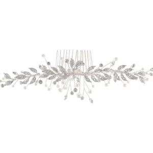ATHENA BRIDAL | Rénee -helmikoristeinen muotoiltava hiuskoru (hopea)