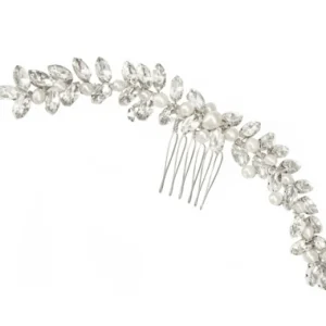 ATHENA BRIDAL | Sabine -helmikoristeinen muotoiltava hiuskoru (hopea)