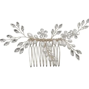 ATHENA BRIDAL | Sylvie -helmikoristeinen muotoiltava hiuskoru (hopea)