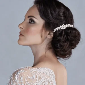 ATHENA BRIDAL | Thérese -helmikoristeinen muotoiltava hiuskoru (hopea)