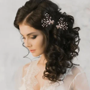 ATHENA BRIDAL | Véronique -kukka hiuskoristesetti (shampanja kulta)