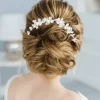 ATHENA BRIDAL | Zoe -kukkakoristeinen hiuskorupakkaus (hopea)