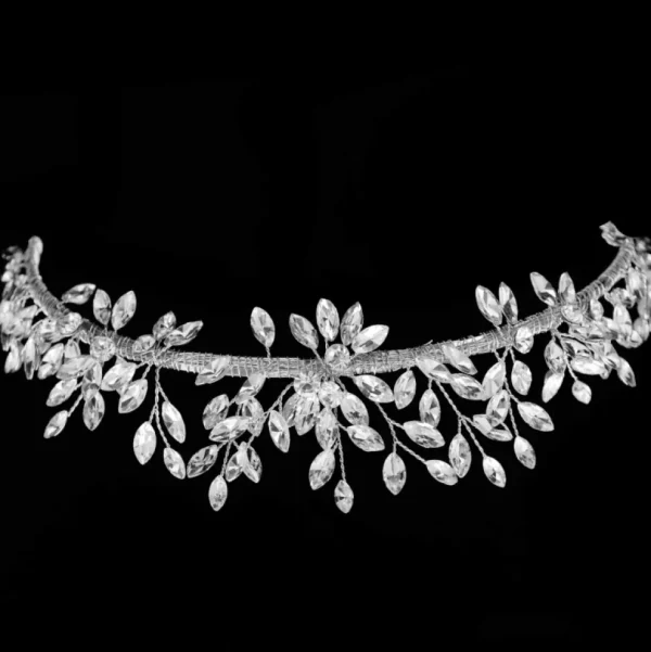 ATHENA BRIDAL, Bella -hopeinen juhlapanta kristallein