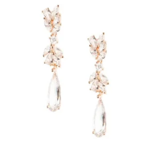 ATHENA BRIDAL, Chic Chandellier -ruusukultaiset juhlakorvakorut