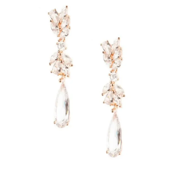 ATHENA BRIDAL, Chic Chandellier -ruusukultaiset juhlakorvakorut