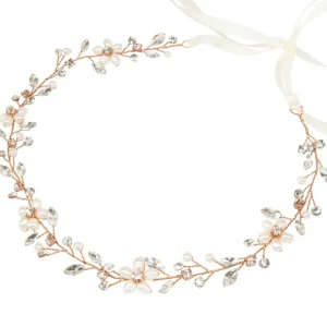 ATHENA BRIDAL, Édith Pearl Vine- ruusukultainen helmihiuskoriste