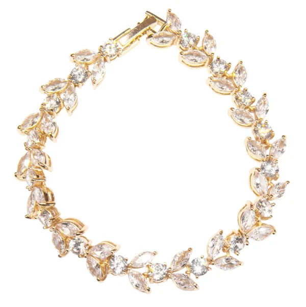 ATHENA BRIDAL, Florence -kirkas kristallirannekoru (kulta)