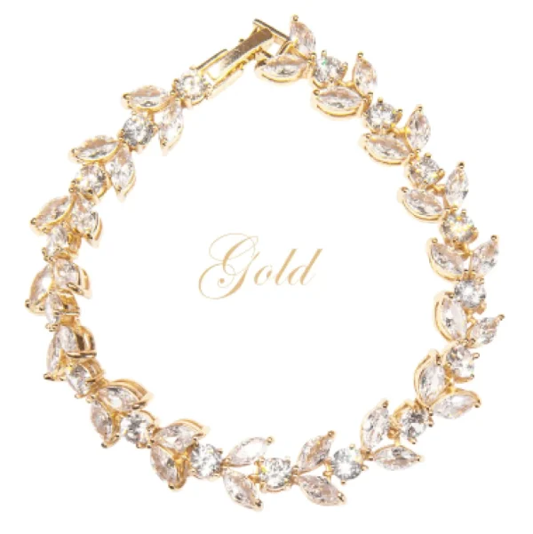 ATHENA BRIDAL, Florence -kirkas kristallirannekoru (kulta)