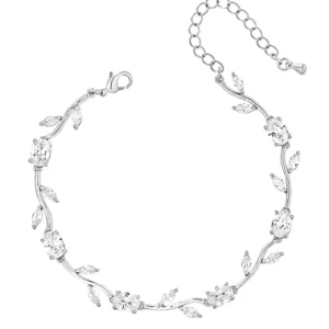 ATHENA BRIDAL, Hazel -kirkas kristallirannekoru (hopea)
