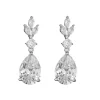 ATHENA BRIDAL, Sparkle Teardrop -hopeanväriset pisarakorvakorut