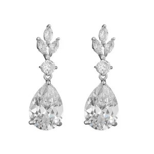 ATHENA BRIDAL, Sparkle Teardrop -hopeanväriset pisarakorvakorut