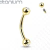 Bananabell/kaareva tappi 1,2mm | Titanium Double Gem Curved Barbell