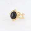 BOHM PARIS | Bague Galinatina -kirurginterässormus onyx-luonnonkivellä