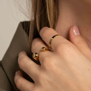 BOHM PARIS | Bague Mercer -kivetön kirurginterässormus (kulta)