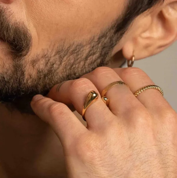 BOHM PARIS | Bague Mercer -kivetön kirurginterässormus (kulta)