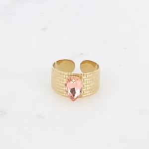 BOHM PARIS | Bague Rochelle -vaaleanpunainen kirurginterässormus